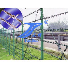 Galvanized Barbed Wire Mesh Fence